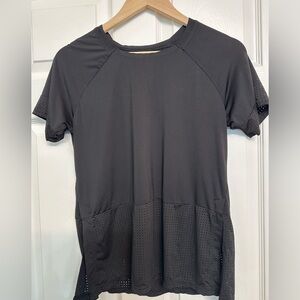 Black Short Sleeve Athletic Top